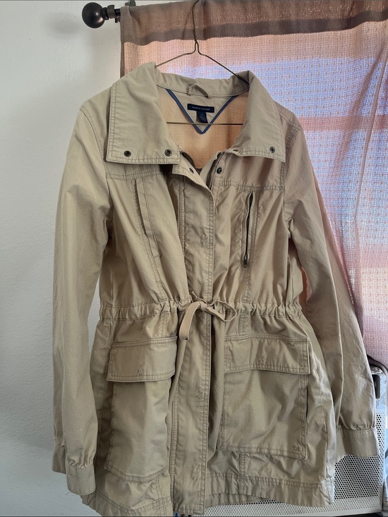 Tommy Hilfiger Jackets & Blazers - Light Beige Drawstring Utility Jacket - Women